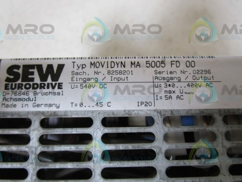 SEW-EURODRIVE MOVIDYN-MA-5005-FD-00 INVERTER DRIVE  UNMP