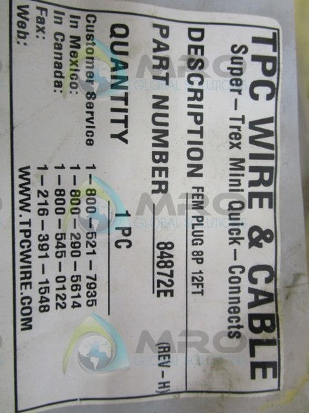 TPC 84872E CABLE  NSMP