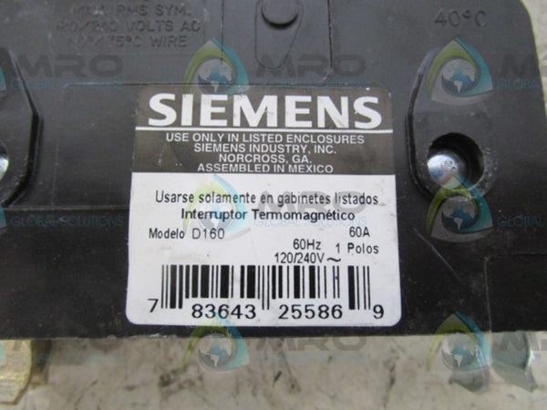 SIEMENS D160 CIRCUIT BREAKER  NSNP