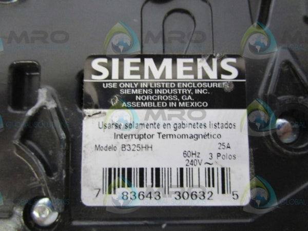 SIEMENS B325HH CIRCUIT BREAKER  NSNP