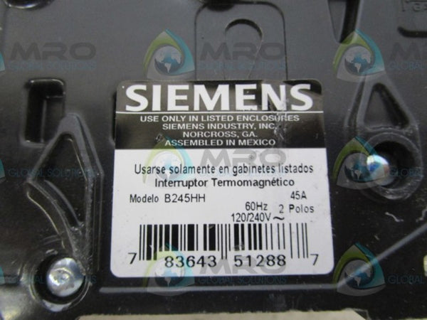 SIEMENS B245HH CIRCUIT BREAKER  UNMP