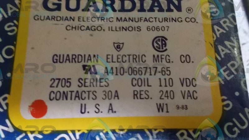 GUARDIAN ELECTRIC A410-066717-65 RELAY  NSMP
