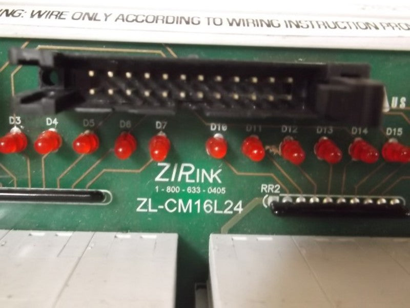 AUTOMATION ZIP LINK ZL-CM16L24 CONNECTOR MODULE W/LED 24VDC  NSNP