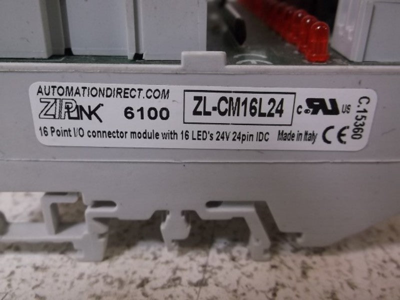 AUTOMATION ZIP LINK ZL-CM16L24 CONNECTOR MODULE W/LED 24VDC  NSNP