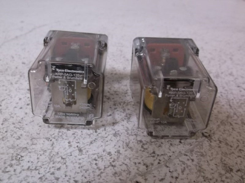 LOT OF 2 POTTER & BRUMFIELD KRP-5AG-120 RELAY  UNMP