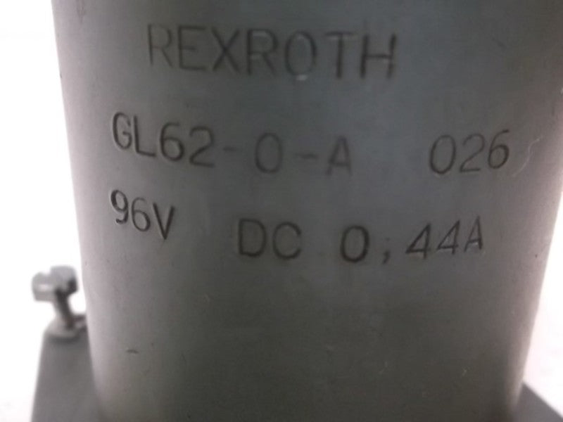 REXROTH GL62-0-A SOLENOID VALVE 96VDC 0.44A  UNMP