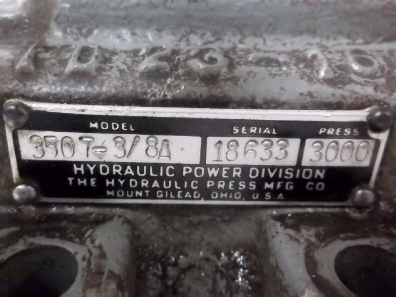 HYDRAULIC 3507-3/8A VALVE  UNMP