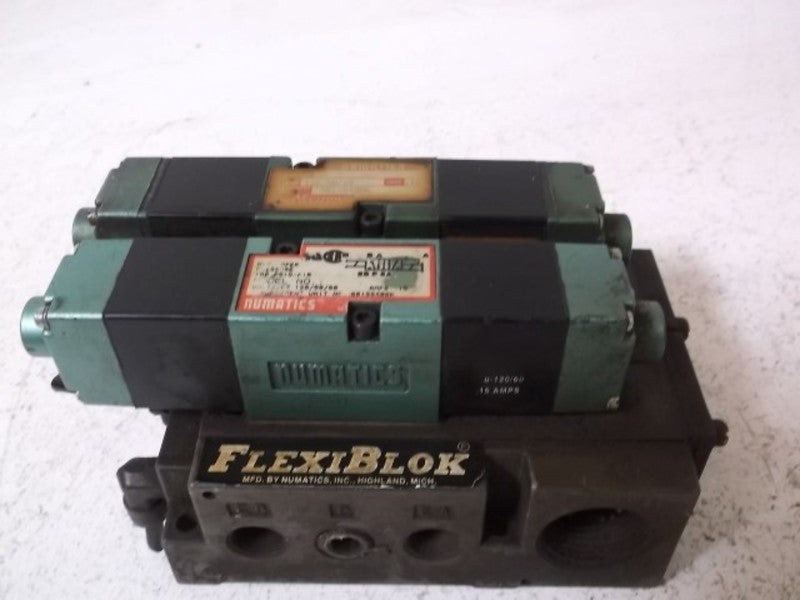 LOT OF 2 NUMATICS 081SS400K W/ BASE VALVES  UNMP