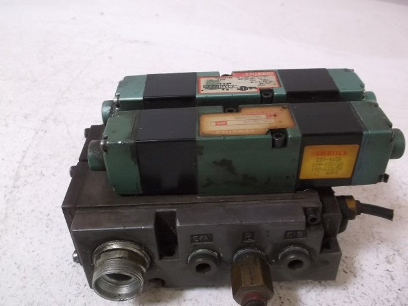 LOT OF 2 NUMATICS 081SS400K W/ BASE VALVES  UNMP