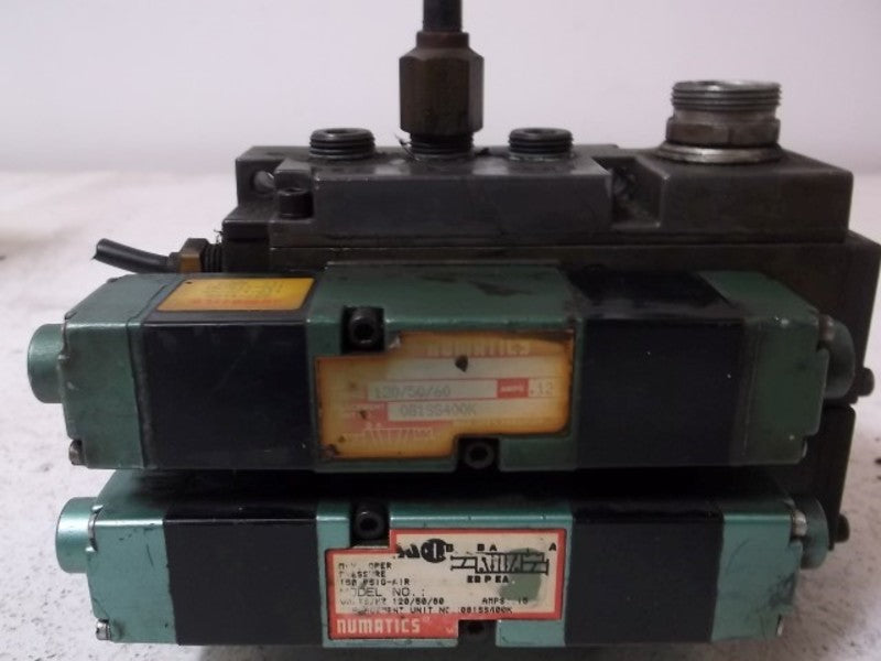 LOT OF 2 NUMATICS 081SS400K W/ BASE VALVES  UNMP