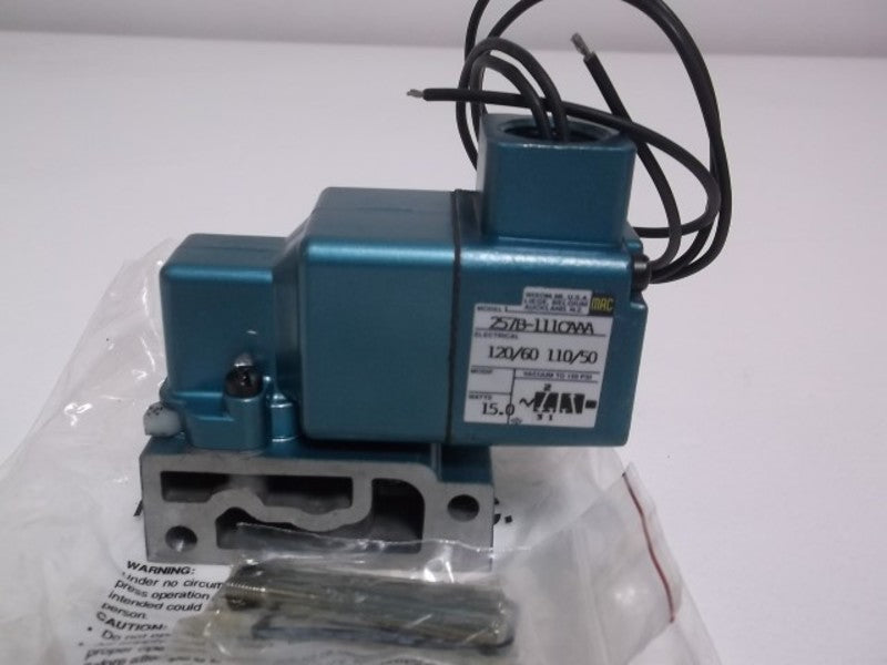MAC 257B-111CAAA SOLENOID VALVE 110/120VAC  NSMP
