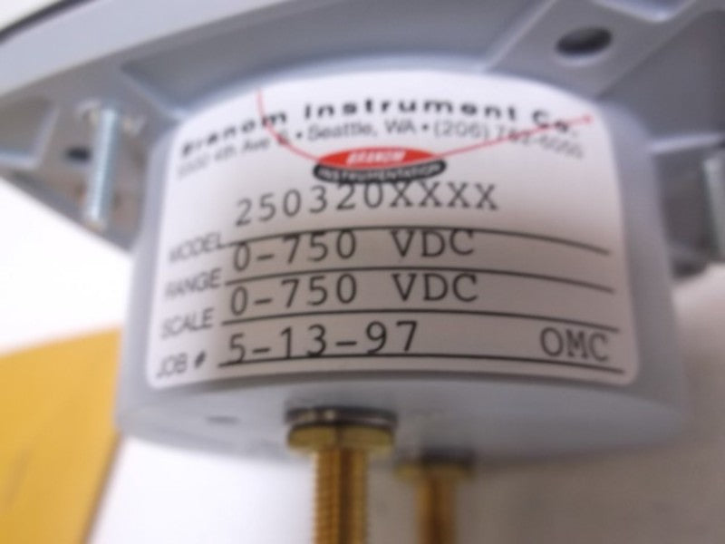 YOKOGAWA 250320XXXX METER PANEL MOUNT 0-750 DC VOLTS  NSMP