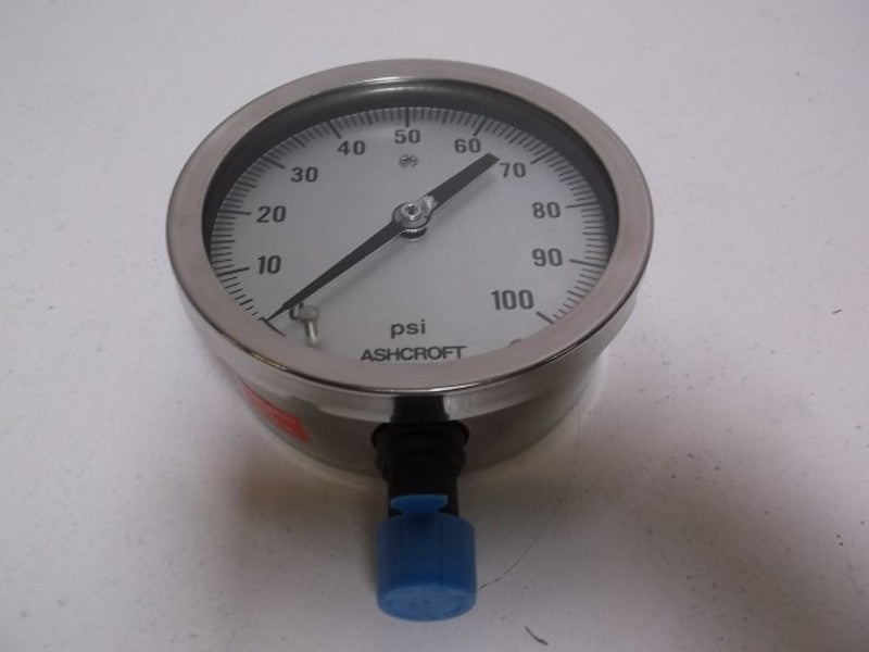 ASHCROFT 451009S04L-100# PRESSURE GAUGE 0-100 PSI  NSMP