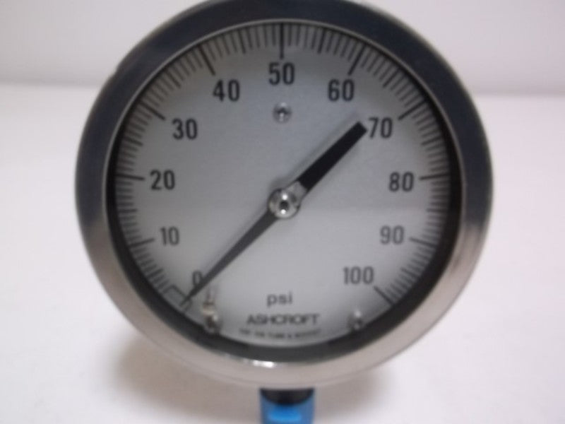 ASHCROFT 451009S04L-100# PRESSURE GAUGE 0-100 PSI  NSMP