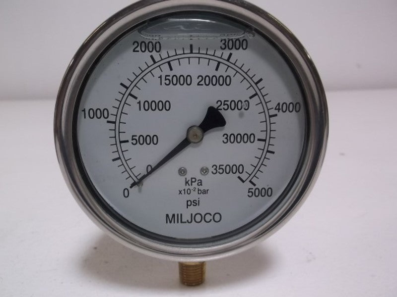 MILJOCO PLF4098L14 4" LIQUID FILLED GAUGE 0-5000 PSI  NSMP