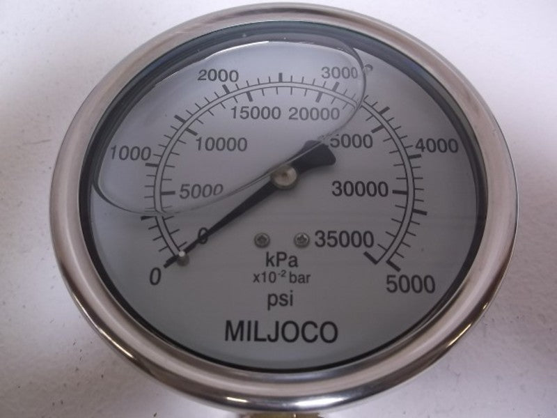 MILJOCO PLF4098L14 4" LIQUID FILLED GAUGE 0-5000 PSI  NSMP