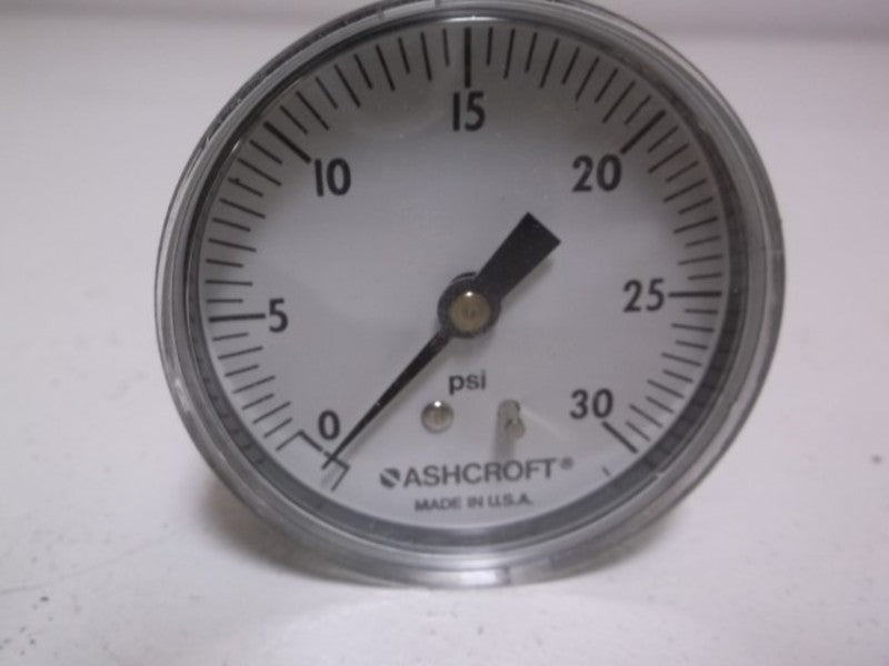 ASHCROFT 25W1005H02B-30# PRESSURE GAUGE 0-30 PSI  NSMP