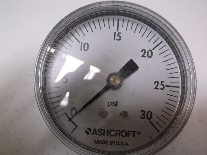 ASHCROFT 25W1005H02B-30# PRESSURE GAUGE 0-30 PSI  NSMP