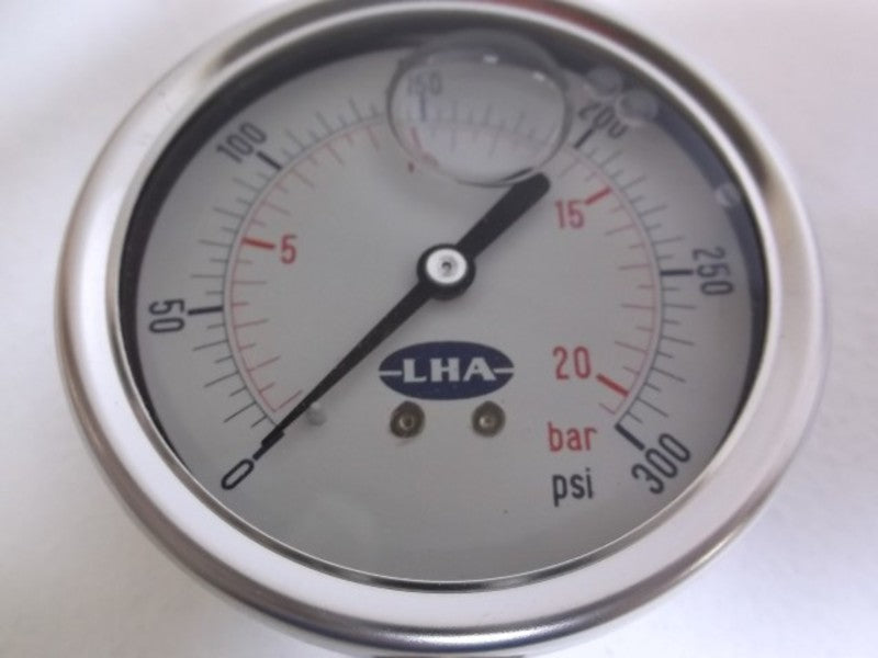 LHA PGL-A-63-N-B-300S LIQUID FILLED GAUGE 0-300 PSI  NSMP