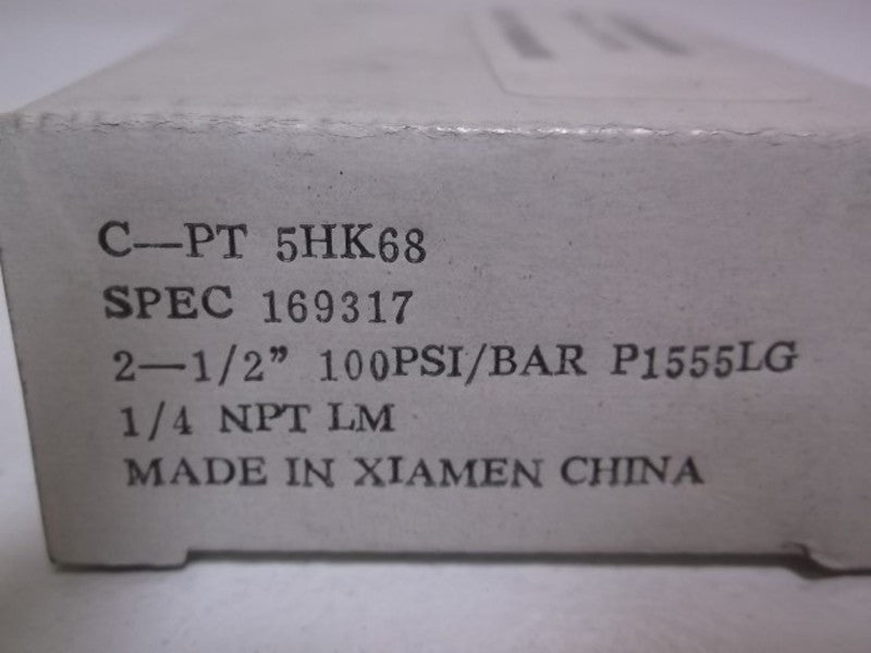 USG C-PT 5HK68 LIQUID FILLED GAUGE 0-100 PSI  NSMP