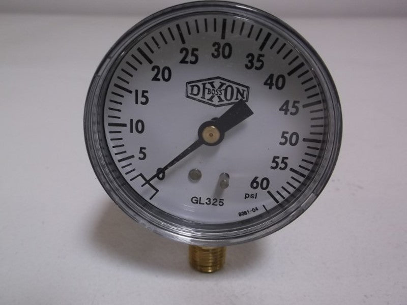 DIXON GL325 LOWER MOUNT PRESSURE GAUGE 0-60 PSI  NSMP