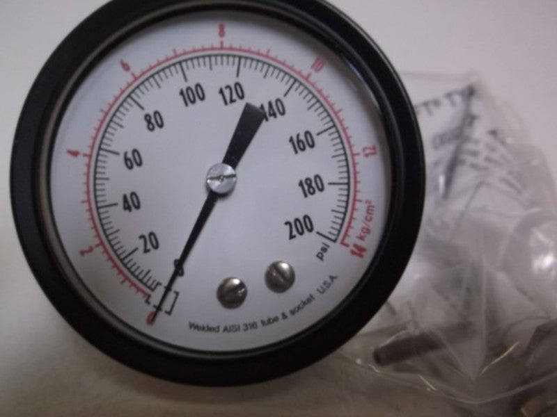 ASHCROFT 251009SW02B-200# PRESSURE GAUGE 0-200 PSI  NSMP