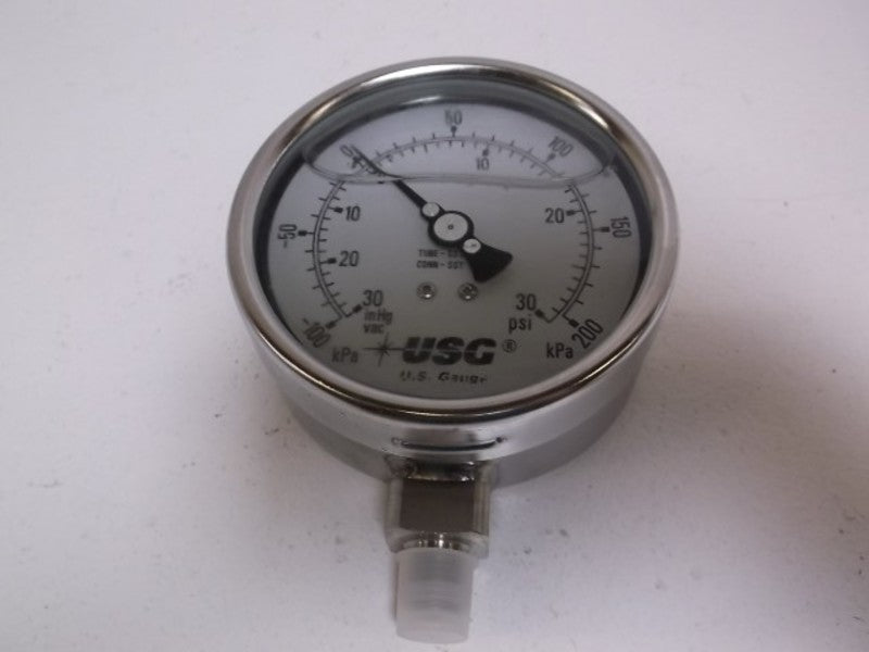 AMETEK 656631CA3CD3A00 GLYCERINE FILLED GAUGE 0-30 PSI  NSMP