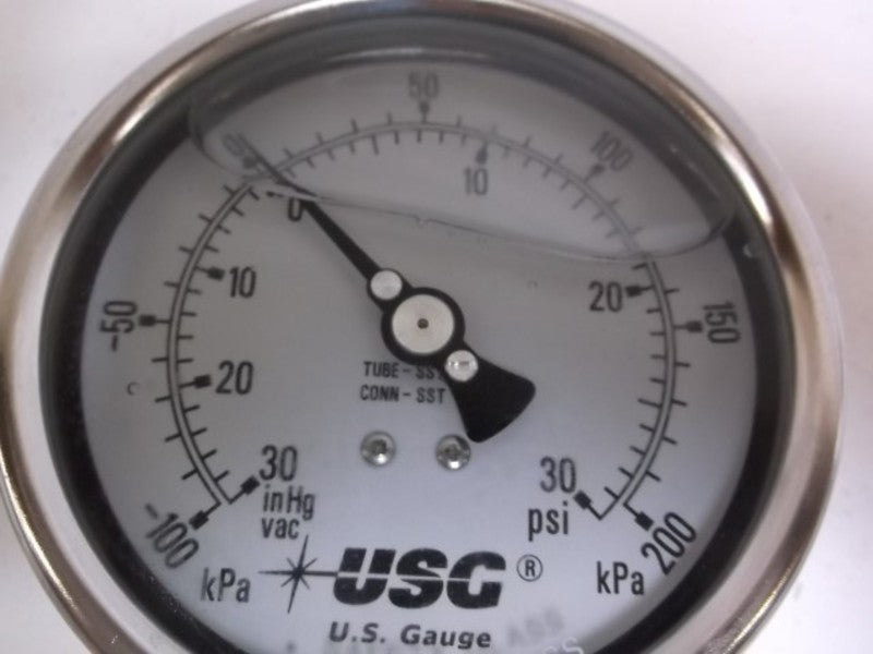 AMETEK 656631CA3CD3A00 GLYCERINE FILLED GAUGE 0-30 PSI  NSMP