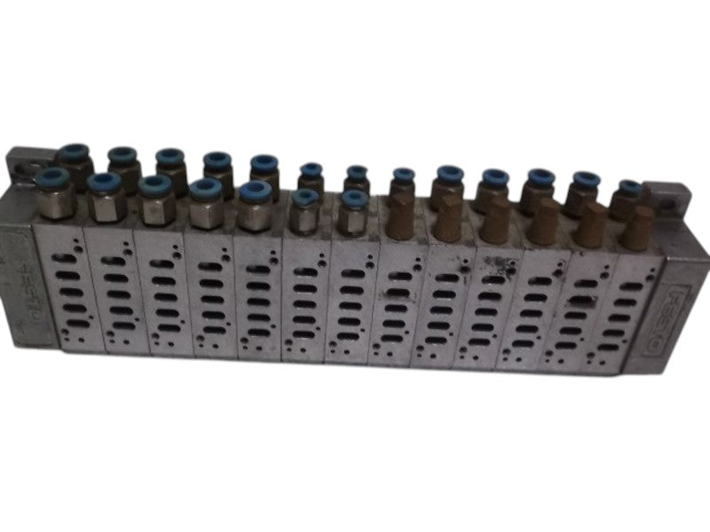 LOT OF 13 FESTO AW-ME-1/8 W/EP-ME-1/8 VALVE & BASE UNMP