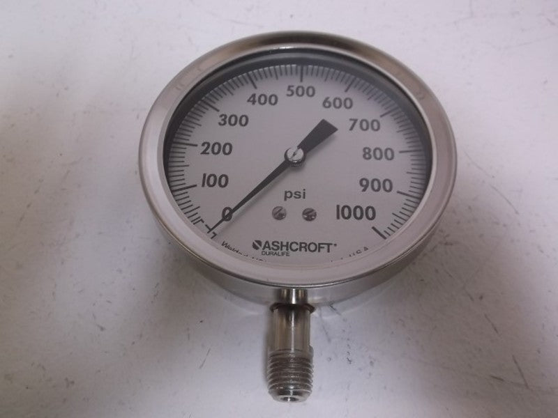 ASHCROFT 351009AW02L-30IMV&300# PRESSURE GAUGE 1000PSI  NSMP