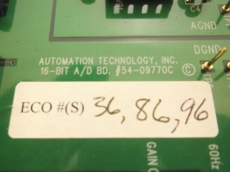 AUTOMATION 54-09770C CONTROL BOARD  UNMP