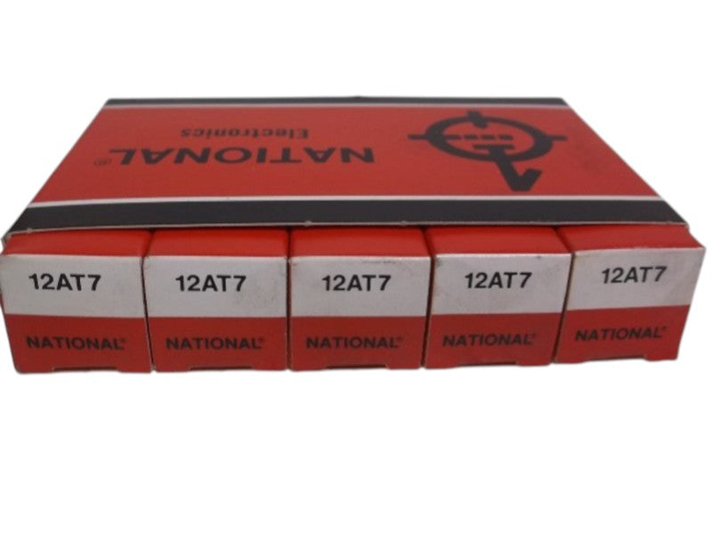 LOT OF 5 NATIONAL 12AT7 ELECTRON TUBE 9 PIN NSMP