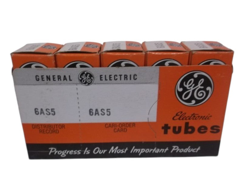 LOT OF 5 GENERAL ELECTRIC 6AS5 VACUUM TUBE NSMP