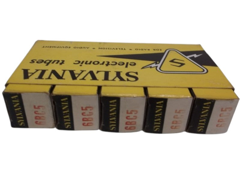 LOT OF 5 SYLVANIA 6BC5 ELECTRON TUBE 7 PIN NSMP