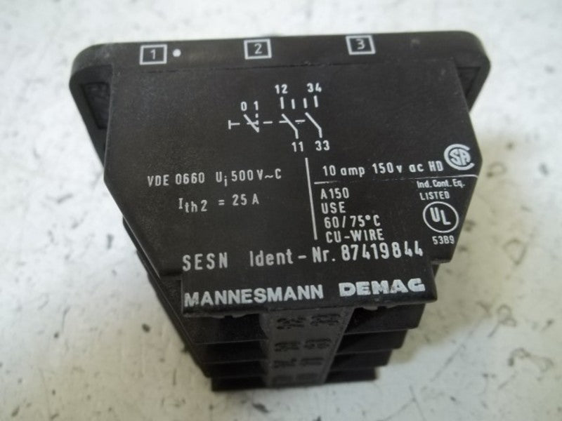 MANNESMAN 87419844 CONTACT BLOCK  UNMP