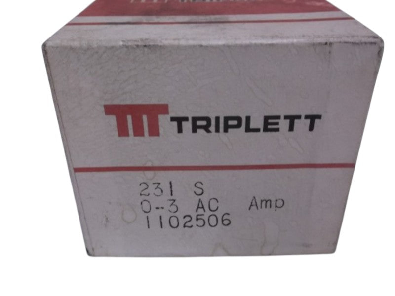 TRIPLETT 231S PANEL METER 0-3 AC AMP  NSMP