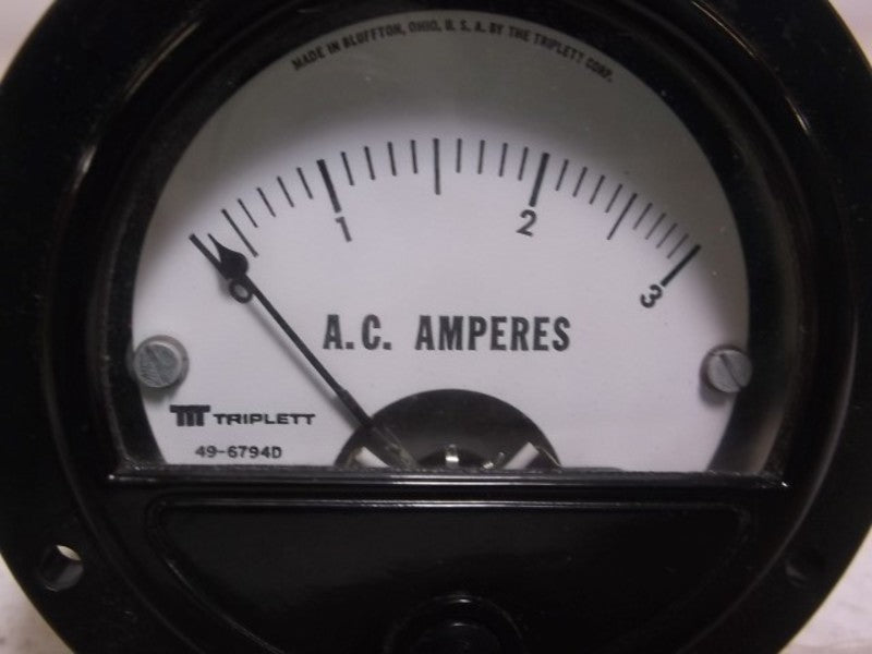 TRIPLETT 231S PANEL METER 0-3 AC AMP  NSMP