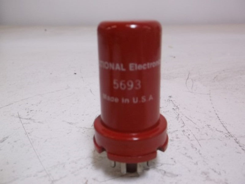 NATIONAL 5693 ELECTRON TUBE 8 PIN RED  NSMP