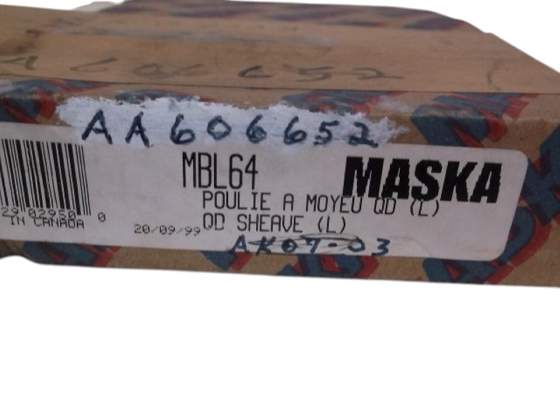 MASKA MBL64 PULLEY 1-5/8" BORE  NSMP