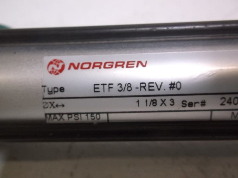 NORGREN ETF 3/8 1-1/8 X 3 PNEUMATIC CYLINDER  UNMP