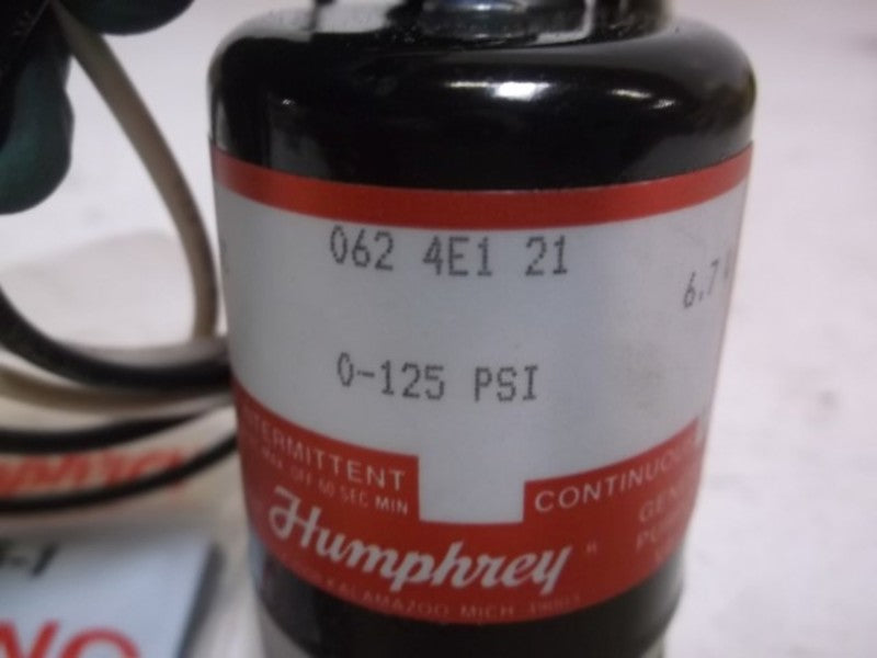 HUMPHREY 0624E12124VDC SOLENOID VALVE W/ BRACKET 24VDC  NSMP
