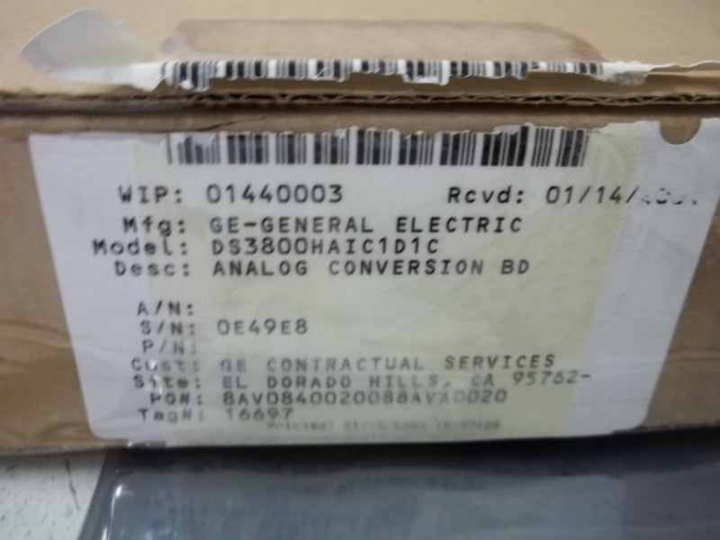 GENERAL ELECTRIC DS3800HAIC1D1C ANALOG INPUT  UNMP