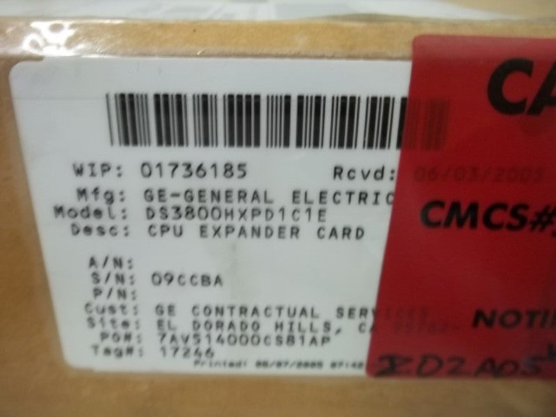 GENERAL ELECTRIC DS3800HXPD1C1E  NSMP