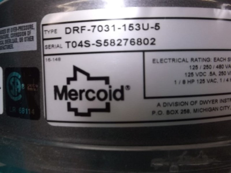 MERCOID DRF-7031-153U-5 PRESSURE SWITCH  NSMP