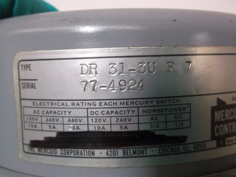 MERCOID DR-31-3U R 7 SWITCH  UNMP