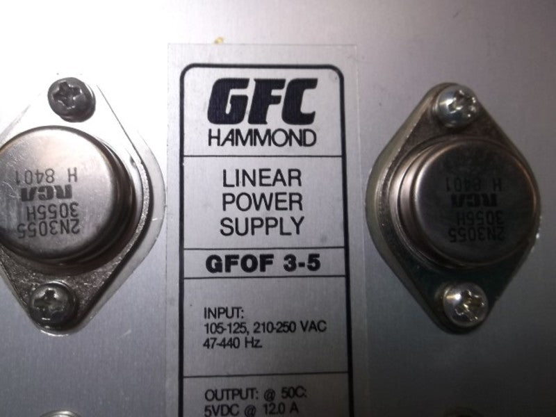 GFC HAMMOND GF0F-3-5 LINEAR POWER SUPPLY  NSMP
