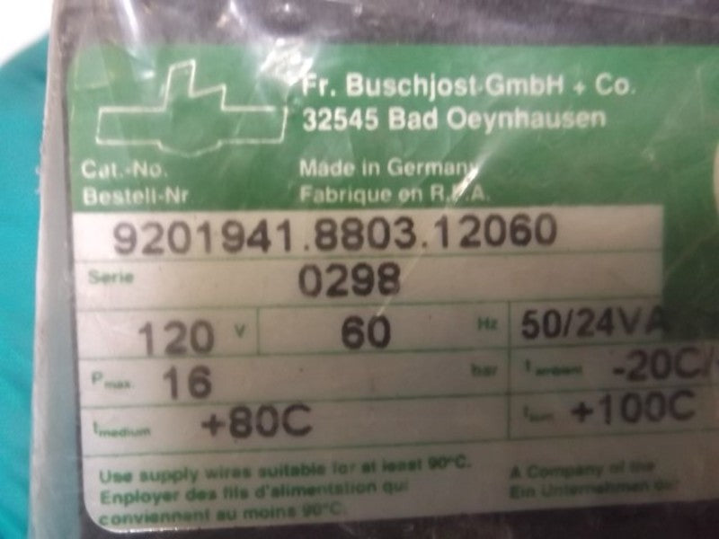 BUSCHJOST 9201941.8803.12060 AUTOMATIC DRAIN VALVE  NSNP IN A BAG