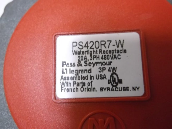 PASS & SEYMOUR PS420R7-W WATERTIGHT RECEPTACLE (AS PICTURED)  NSNP