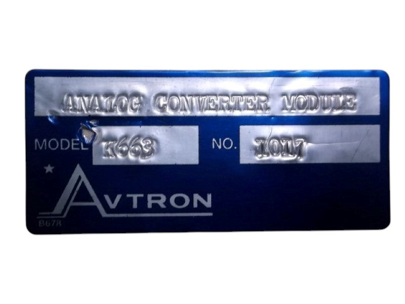 AVTRON K663 ANALOG CONVERTER MODULE  NSNP
