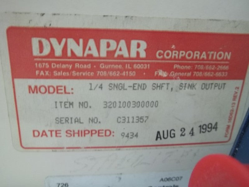 DYNAPAR 320100300000 ENCODER  UNMP